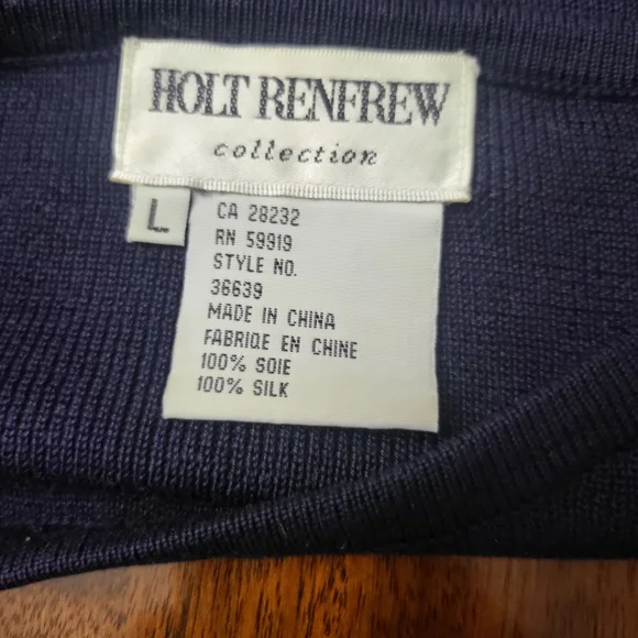 Holt Renfrew Silk Blouse. - Picture 5 of 5